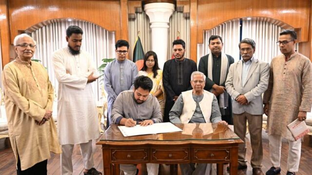 জুলাই জাতীয় সনদে অবশেষে স্বাক্ষর করলো এনসিপি